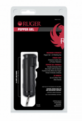 SECURITY EQUIPMENT FLIP TOP PEPPER GEL, BLACK