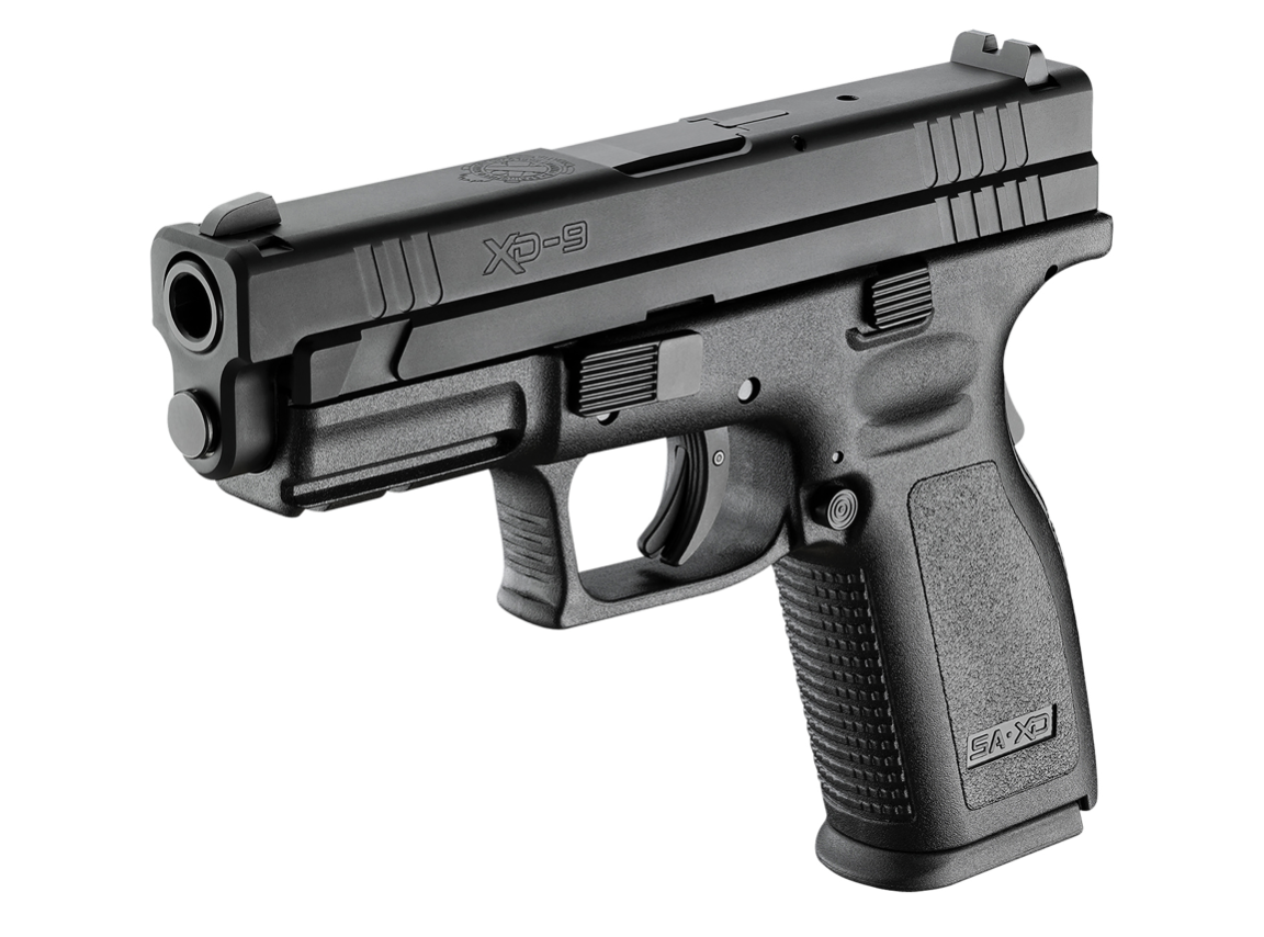 Springfield Armory XDD9101HC XD Service Defender Legacy 9mm Luger Caliber with 4&quot; Barrel, 16+1 Capacity, Black Finish Picatinny Rail Frame, Serrated Black Melonite Steel Slide &amp; Polymer Grip