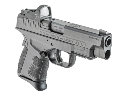 Springfield Armory XDSG9409BCT XD-S Mod.2 OSP 9mm Luger Caliber with 4&quot; Barrel, 9+1 or 7+1 Capacity, Black Finish Picatinny Rail Frame, Serrated/Optic Cut Black Melonite Steel Slide &amp; Enhanced Texture