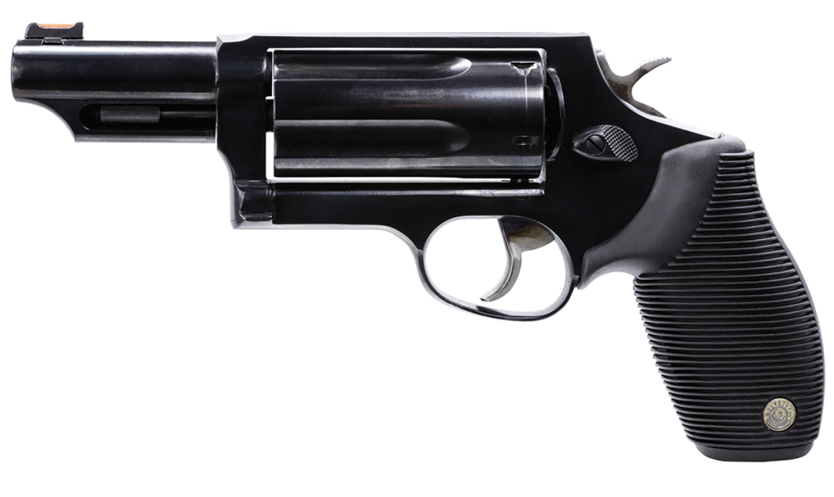 Taurus 2441031MAG Judge Magnum 45 Colt (LC) Caliber or 2.50/3&quot; 410 Gauge with 3&quot; Barrel, 5rd Capacity Cylinder, Overall Matte Black Oxide Finish Steel, Black Ribber Grip &amp; Fiber Optic Front Sight