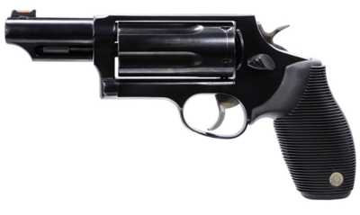 Taurus 2441031MAG Judge Magnum 45 Colt (LC) Caliber or 2.50/3&quot; 410 Gauge with 3&quot; Barrel, 5rd Capacity Cylinder, Overall Matte Black Oxide Finish Steel, Black Ribber Grip &amp; Fiber Optic Front Sight