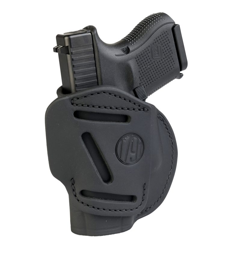 1791 Gunleather 4WH3SBLR 4-Way Concealment Holster Size 03 IWB/OWB Style made of Leather with Stealth Black Finish &amp; Belt Clip Mount Type fits S&amp;W M&amp;P, Glock 26 &amp; Ruger LC 9mm for Right Hand