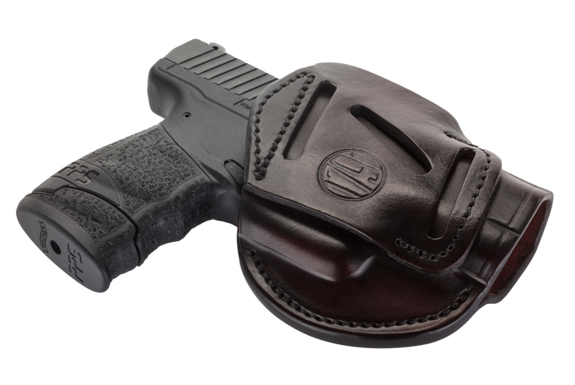 1791 Gunleather 3WH3SBRA 3-Way Concealment Holster Size 03 OWB Style made of Leather with Signature Brown Finish &amp; Belt Loop Mount Type fits S&amp;W M&amp;P Shield, Glock 26 &amp; Ruger LC 9mm for Ambidextrous Ha