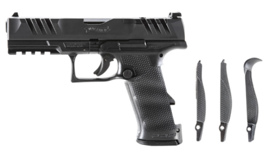 Walther Arms PDP Optic Ready 9mm Luger Caliber with 4.50&quot; Barrel, 18+1 Capacity, Black Finish Picatinny Rail Frame, Serrated/Optic Cut Black Steel Slide &amp; Performance Duty Textured Polymer Grip