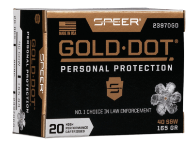 Speer Ammo Gold Dot Personal Protection 40 S&amp;W 165 gr Hollow Point (HP) 20 Bx