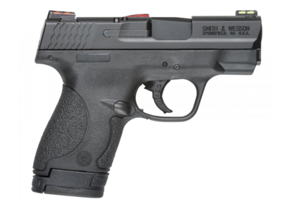 Smith &amp; Wesson 11906 M&amp;P Shield *CA Compliant 40 S&amp;W Caliber with 3.10&quot; Barrel, 6+1 or 7+1 Capacity, Matte Black Finish Frame, Serrated Black Armornite Stainless Steel Slide, Polymer Grip &amp; HiViz Sigh