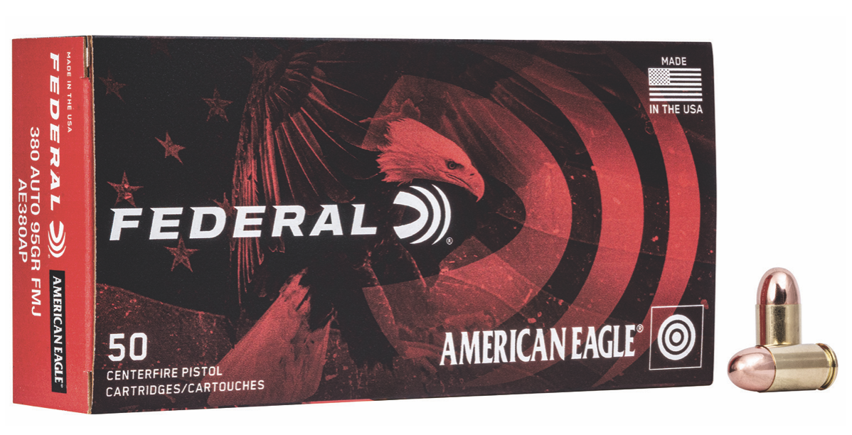 Federal American Eagle 380 ACP 95 gr Full Metal Jacket (FMJ) 50 Bx