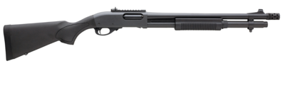 Remington 870 Express Tactical 12 Gauge with 18.50&quot; Barrel, 3&quot; Chamber, 6+1 Capacity, Matte Blued Metal Finish, Matte Black Synthetic Stock &amp; Ghost Ring Sight Right Hand (Full Size) Includes RemChoke