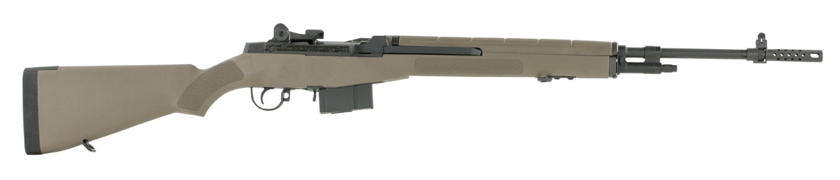Springfield Armory MA9120CA M1A Standard Issue *CA Compliant 308 Win 10+1 22&quot; Carbon Steel Barrel Black Parkerized Rec Flat Dark Earth Synthetic Stock Right Hand