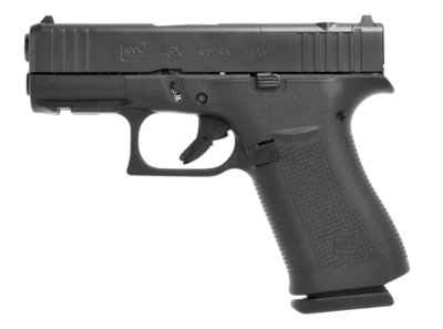 Glock G43X Subcompact MOS 9mm Luger Caliber with 3.41&quot; Glock Marksman Barrel, 10+1 Capacity, Overall Black Finish, Picatinny Rail Frame, Serrate/MOS Cut nDLC Steel Slide, Rough Texture Beavertail Poly