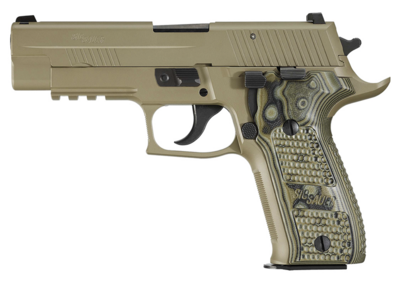 Sig Sauer P226 Scorpion *CA Compliant 9mm Luger Caliber with 4.40&quot; Barrel, 10+1 Capacity, Overall Flat Dark Earth Finish Stainless Steel, Picatinny Rail/Beavertail Frame, Serrated Slide &amp; Hogue Extrem