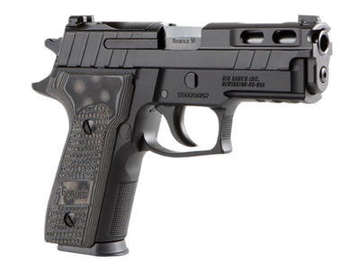 Sig Sauer  P229 Compact Pro 9mm Luger Caliber with 3.90&quot; Barrel, 10+1 Capacity, Overall Black Nitron Finish, Picatinny Rail &amp; Beavertail Frame, Serrated/Optic Cut, Ported Slide &amp; Black &amp; Gray G10 Pira