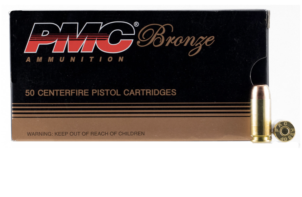 PMC 40E Bronze 40 S&amp;W 180 gr Full Metal Jacket Flat Point (FMJFP) 50 Bx