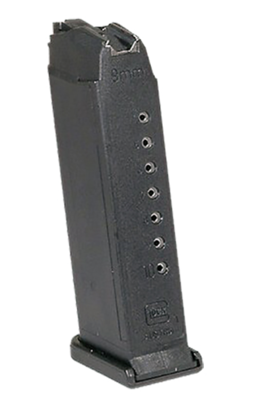 Glock OEM Black Detachable 10rd 9mm Luger for Glock 19