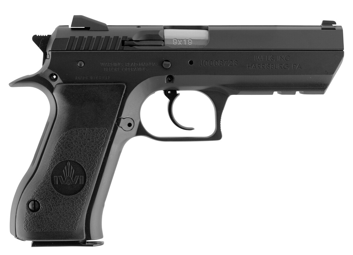 IWI US Jericho 941 F9 9mm Luger Caliber with 4.40&quot; Barrel, 16+1 Capacity, Overall Black Finish, Picatinny Rail &amp; Beavertail Frame, Serrated Steel Slide &amp; Polymer Grip