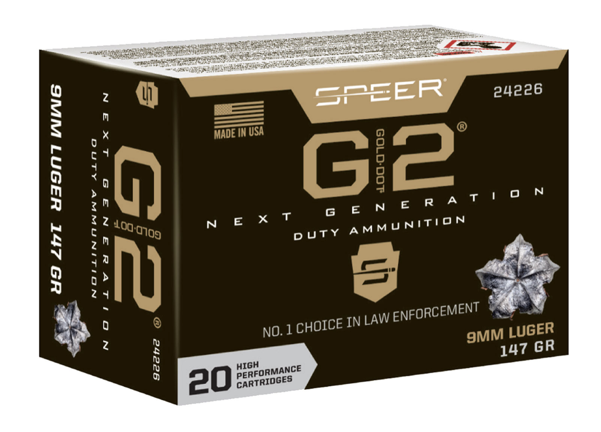 Speer Ammo Gold Dot G2 9mm Luger 147 gr G2 20 Bx