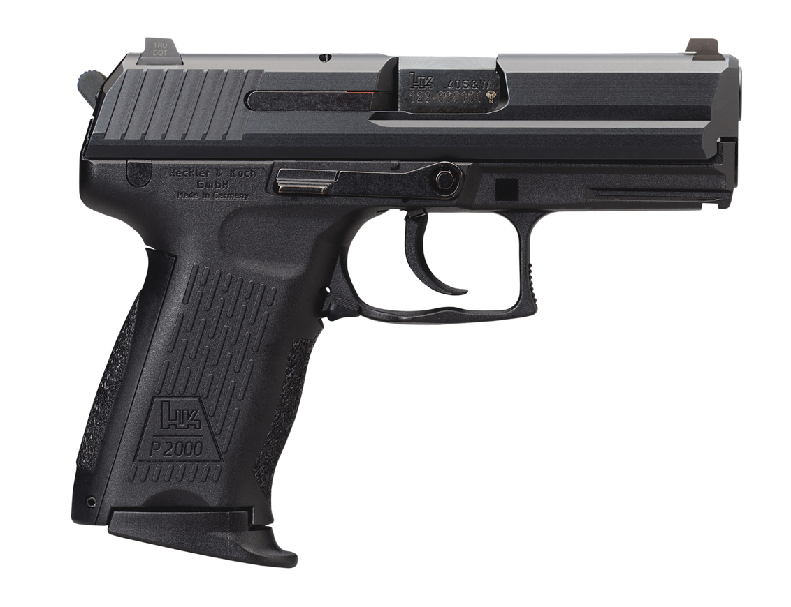 HK 81000051 P2000 V3 SA/DA 40 S&amp;W Caliber with 3.66&quot; Barrel, 10+1 Capacity, Overall Black Finish Picatinny Rail Frame, Serrated Steel Slide &amp; Interchangeable Backstrap Grip Includes 3 Mags