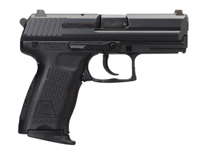 HK 81000051 P2000 V3 SA/DA 40 S&amp;W Caliber with 3.66&quot; Barrel, 10+1 Capacity, Overall Black Finish Picatinny Rail Frame, Serrated Steel Slide &amp; Interchangeable Backstrap Grip Includes 3 Mags