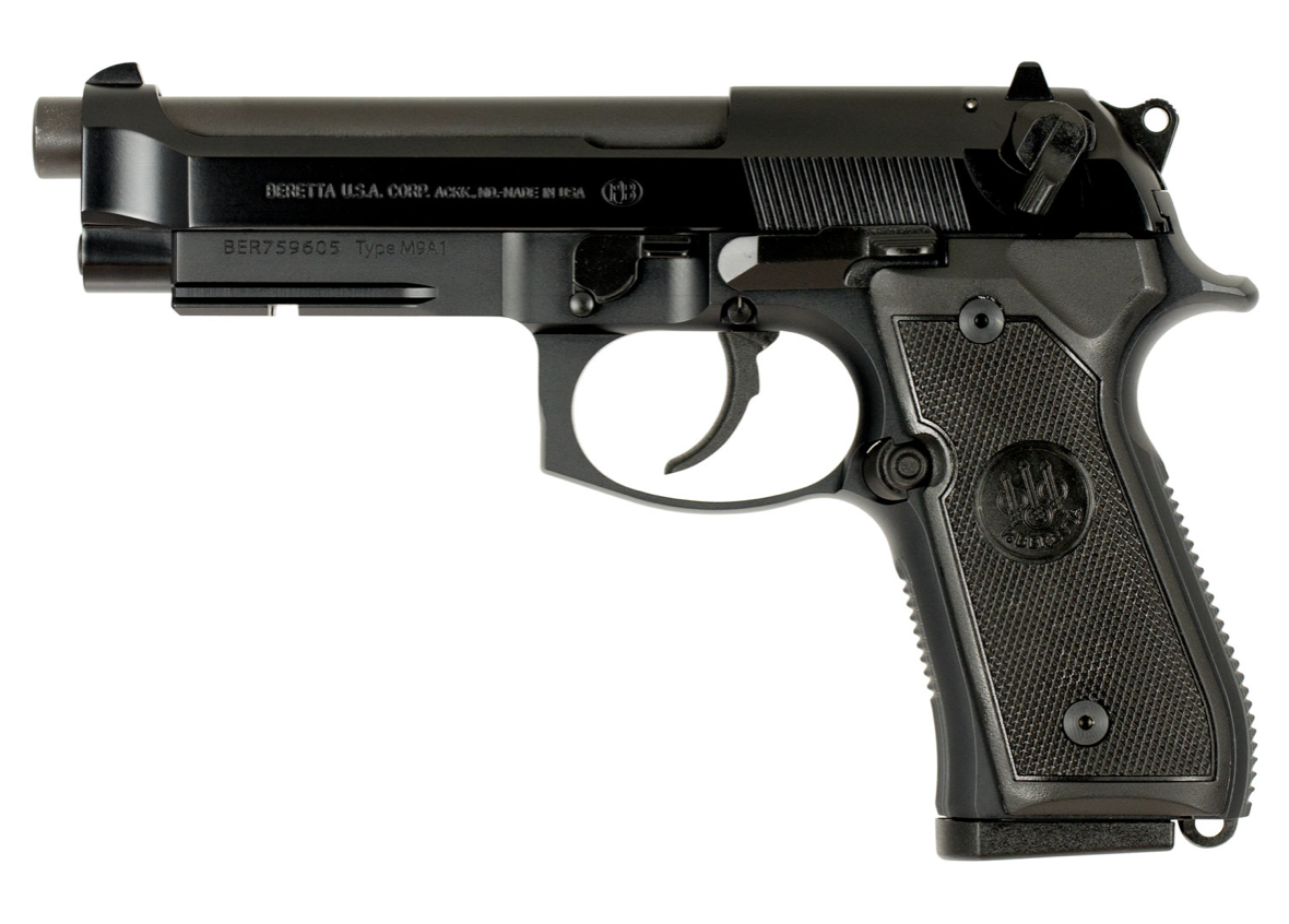 Beretta USA JS92M9A1CA M9A1 *CA Compliant 9mm Luger 4.90&quot; Barrel 10+1, Black Bruniton Finish Frame, Serrated Steel Slide &amp; Polymer Grip