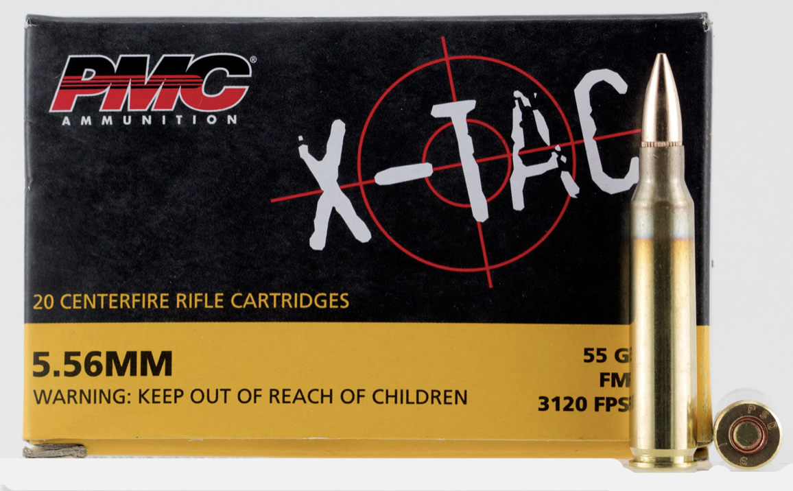 PMC X-TAC 5.56 NATO Ammunition 20 Rounds FMJBT 55 Grains 5.56X