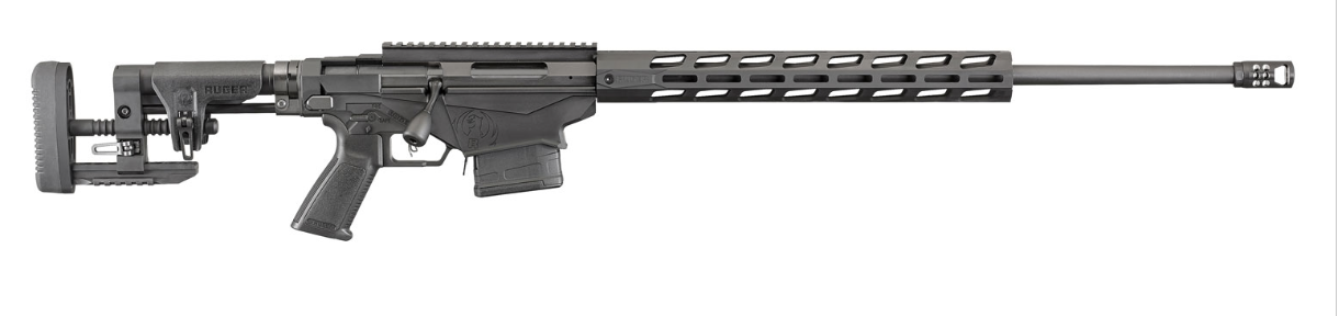 Ruger 18028 Precision 308 Win 10+1 20&quot; Medium Contour Barrel With Hybrid Muzzle Brake, Type III Hard Coat Anodized Finish, Ruger Precision MSR Stock, M-LOK Accessory Slots, Optics Ready