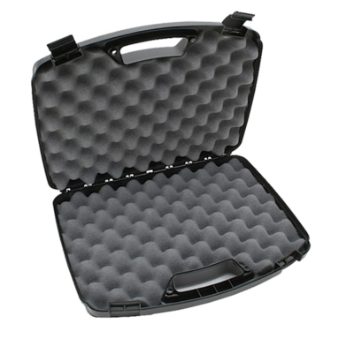 MTM Case-Gard 80940 Double Handgun Case made of Polypropylene with Textured Black Finish, Foam Padding &amp; Snap-Latches 14&quot; x 10&quot; x 3.10&quot; Interior Dimensions