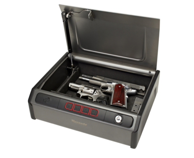 Hornady 97436 Rapid Safe RFID/Access Code/Key Entry Gray Steel Holds 2 Handguns