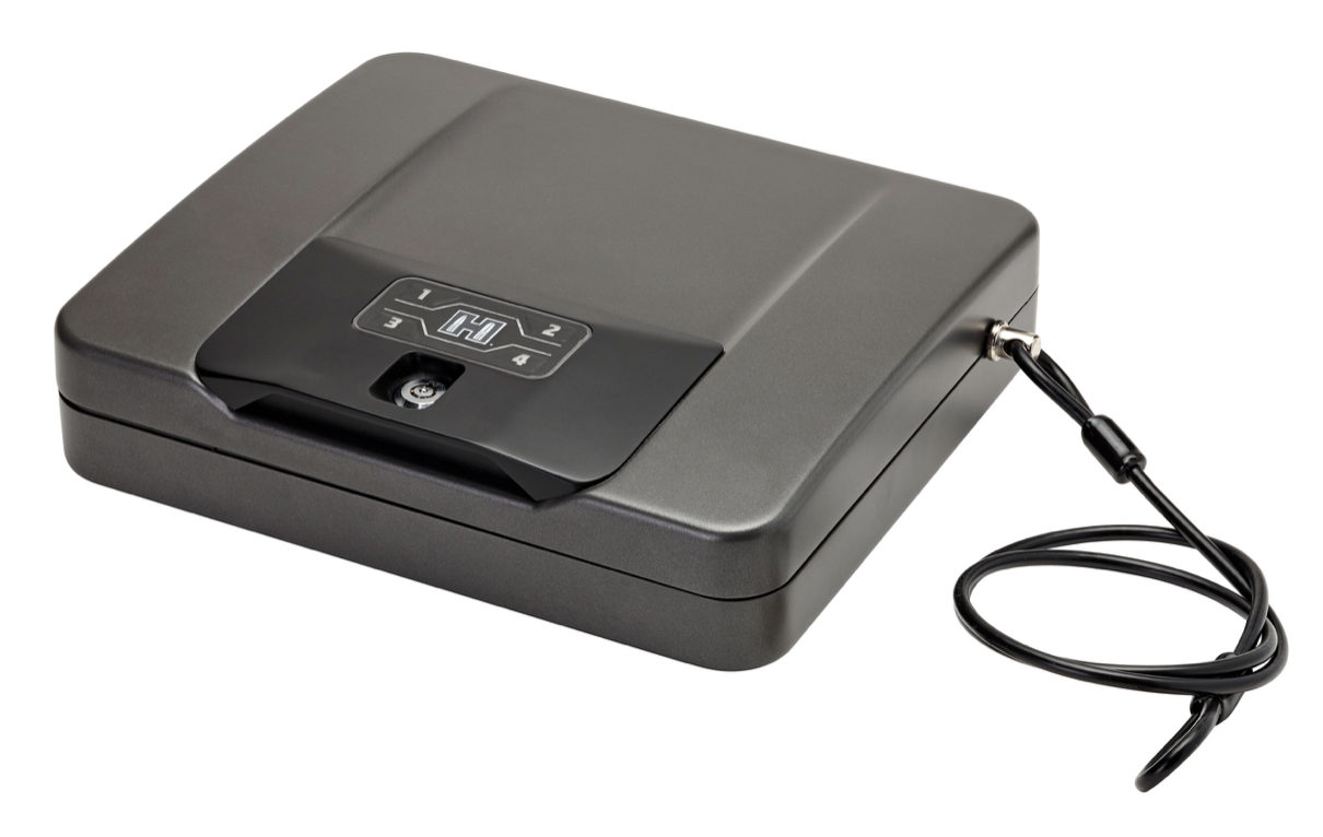 Hornady 98141 Rapid Safe 4800KP RFID,Access Code,Key Entry Black Steel Holds 1 Handgun 10.50&quot; L x 12&quot; W x 2.90&quot; D