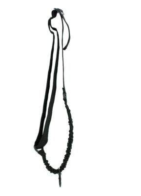 Aim Sports One Point Sling made of Black Elastic Webbing with 25&quot; OAL, 1.25&quot; W &amp; Bungee Design for Rifles