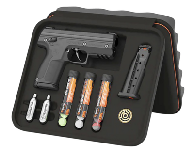 Byrna Technologies SD Pepper Kit CO2 .68 Cal 5rd, Black Polymer, Rubber Honeycomb Grip, C02 &amp; 15 Projectiles (5 Pepper) Included