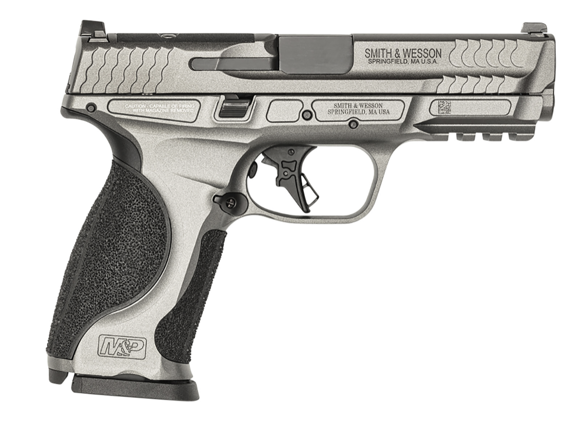 Smith &amp; Wesson 13194 M&amp;P M2.0 Optic Ready 9mm Luger 17+1 4.25&quot; Tungsten Gray Cerakote Aluminum/Black Interchangeable Backstrap Grip