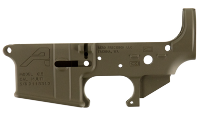 Aero Precision APAR501302C Gen 2 Receiver Multi-Caliber Flat Dark Earth Cerakote Finish 7075-T6 Aluminum Material with Mil-Spec Dimensions for AR-15
