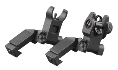 Aim Sports MT45FS Flip Up Front Sight 45 Degree Low Profile Black Anodized for AR-15