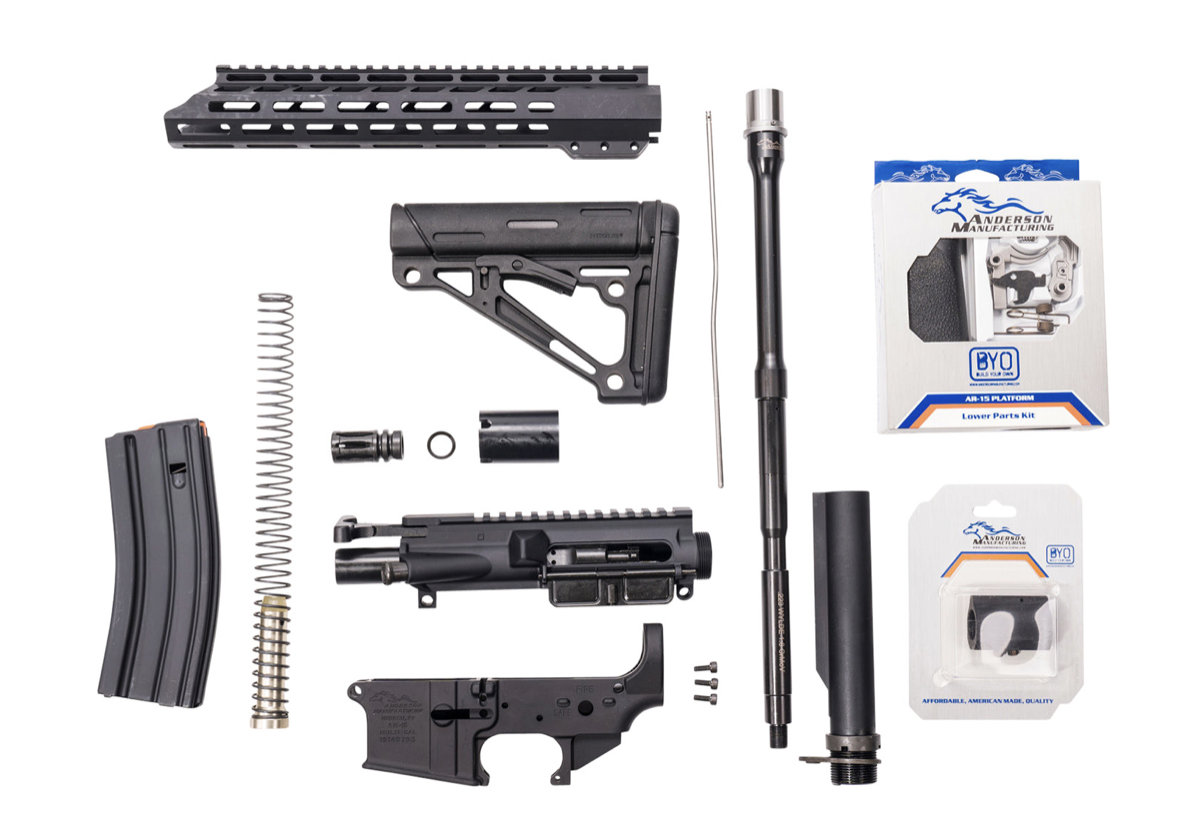 Anderson AM-15 Complete Kit 5.56x45mm NATO AR Platform Black Hardcoat Anodized