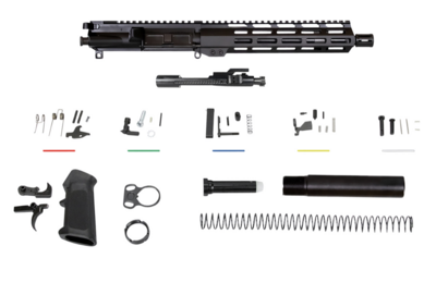 Aim Sports Complete Build Kit 5.56x45mm NATO 10.50&quot; Black Nitride Barrel 7075-T6 Aluminum Black Anodized Receiver 10&quot; M-LOK Handguard for AR-15