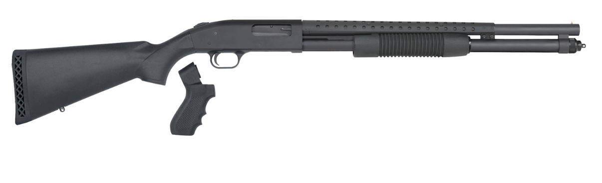 Mossberg 5590 Persuader 12 Gauge 3&quot; 8+1 20&quot; Cylinder Bore Heat-Shield Barrel Matte Blued Rec Black Synthetic Stock Includes Pistol Grip