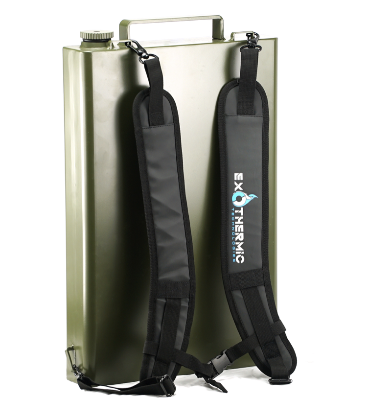Exothermic Technologies Pulsefire Backpack Kit Green Powder Coated Aluminum 14.30&quot; Long Fuel Gasoline/Gasoline, Diesel Mix Works With Pulsefire LRT/UBF Includes 3.3 Gallon Tank/Hose/Shoulder Straps