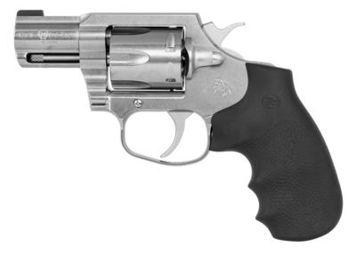 Colt Mfg King Cobra Carry DAO 357 Mag Caliber with 2&quot; Barrel, 6rd Capacity Cylinder, Overall Brushed Stainless Steel Finish &amp; Finger Grooved Black Hogue Rubber Grip
