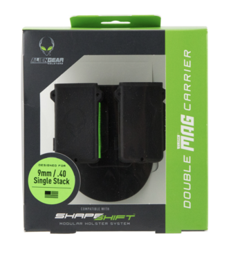 Alien Gear Holsters Cloak Mag Carrier Double Black Polymer Paper Compatible w/ Single Stack Compatible w/ Alien Gear Shape Shift Modular Holster System