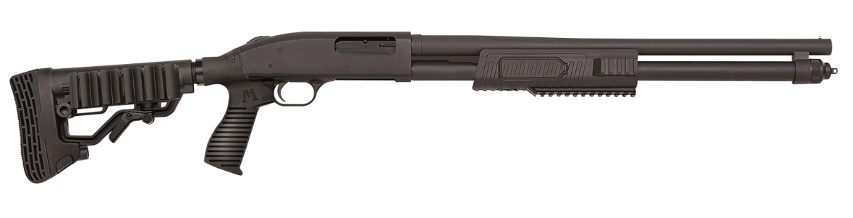 Mossberg 590 FLEX Tactical 12 Gauge 3&quot; 20&quot; 8+1 Blued Rec/Barrel Black FLEX 6 Position Stock Right Hand