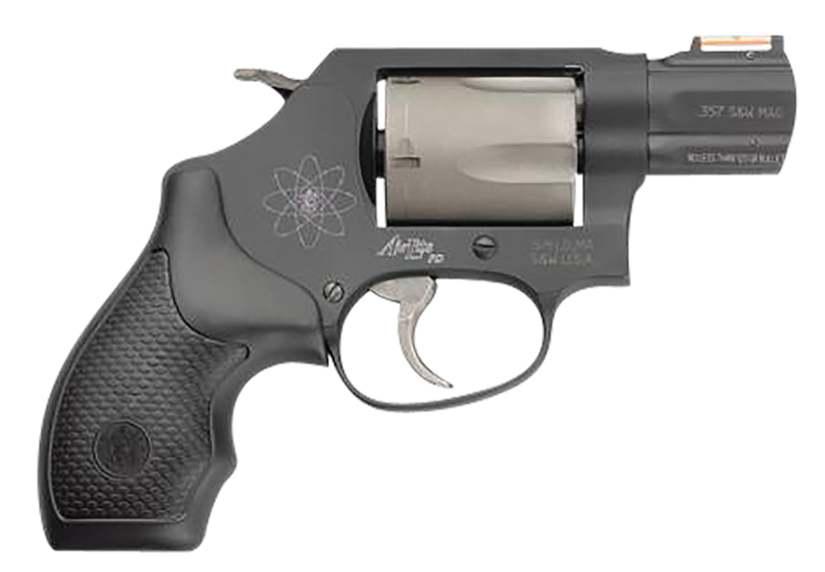 Smith &amp; Wesson 163064 Model 360 Personal Defense 357 Mag or 38 S&amp;W Spl +P 1.88&quot; Black Stainless Steel Barrel, 5rd Titanium Cylinder, Black Scandium Alloy J-Frame, HiViz Fiber Optic Orange Front Sight