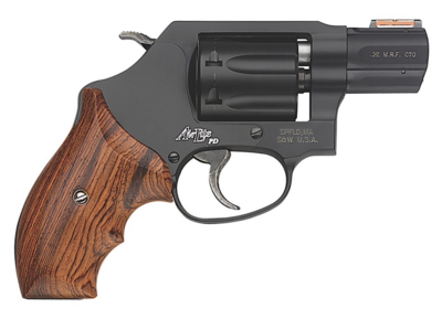 Smith &amp; Wesson 160228 Model 351 Personal Defense 22 WMR 1.88&quot; Black Stainless Steel Barrel, 7rd Black Aluminum Cylinder &amp; J Frame, HiViz Fiber Optic Orange Front Sight