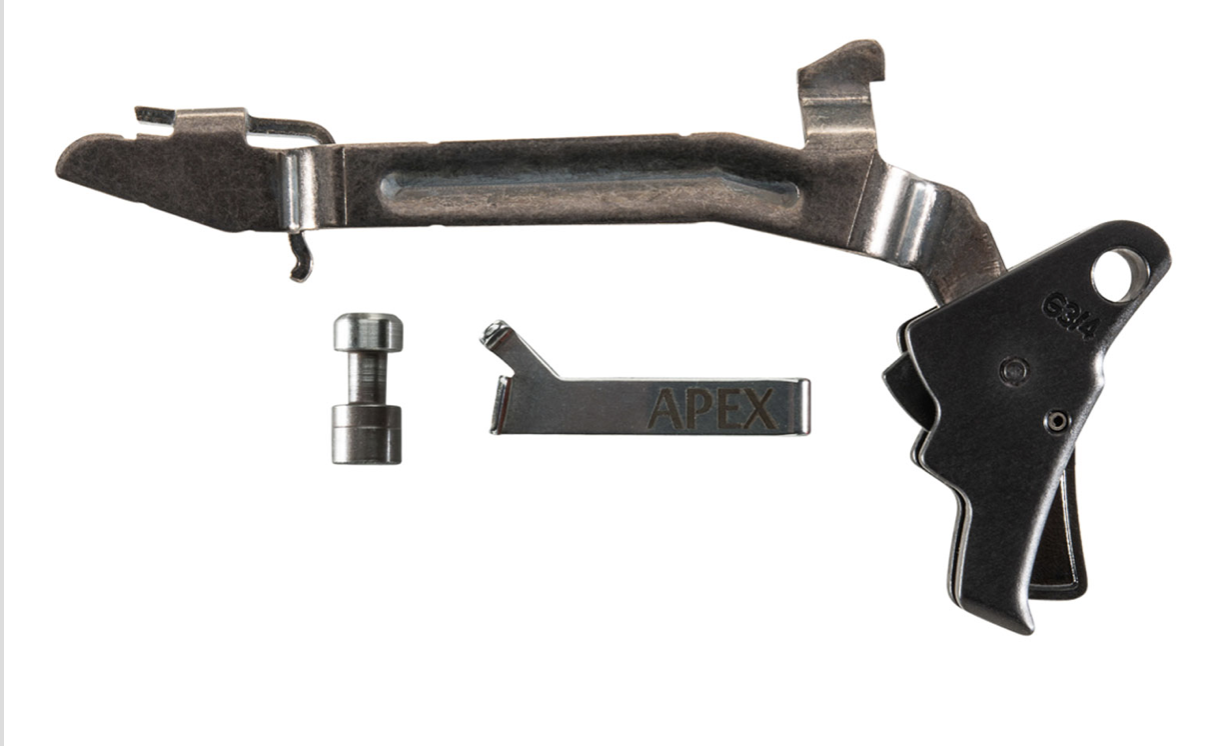 Apex Tactical 102115 Action Enhancement Trigger Kit Drop-in Trigger with Black Finish for Glock 17,17L,19,22-27,31-35 Gen3-4