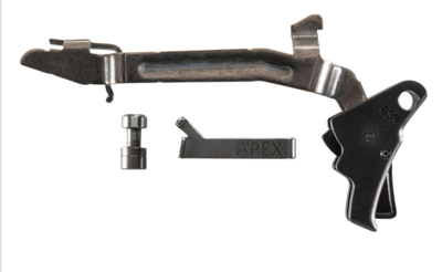 Apex Tactical 102115 Action Enhancement Trigger Kit Drop-in Trigger with Black Finish for Glock 17,17L,19,22-27,31-35 Gen3-4