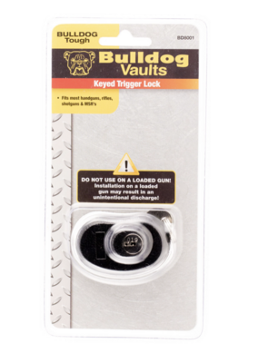 Bulldog Trigger Lock Open With Key Black Metal Firearm Fit- Handgun/Rifle/Shotgun