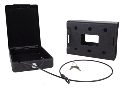 Bulldog BD1100 Car Vault Key Entry Matte Black Powder Coat Steel Holds 1 Handgun 8.70&quot; x 6&quot; x 2.50&quot;