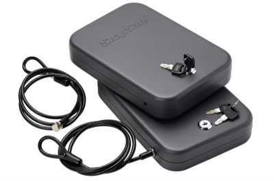 SnapSafe 75211 Lock Box Keyed Alike XL Key Entry Black Steel Fireproof- 2 Pack