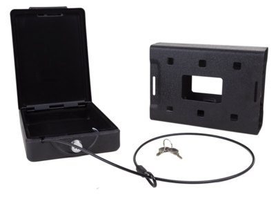 Bulldog BD1150 Car Vault Key Entry Matte Black Powder Coat Steel Holds 1 Handgun 11.30&quot; x 6.90&quot; x 2.50&quot;