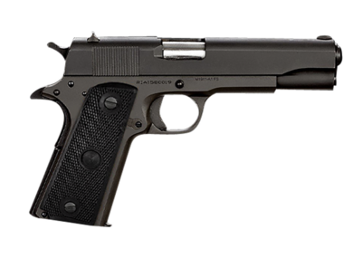 Rock Island 51615 GI Standard FS 9mm Luger Caliber with 5&quot; Barrel, 10+1 Capacity, Overall Black Parkerized Finish Steel, Beavertail Frame, Serrated Slide &amp; Black Rubber Grip