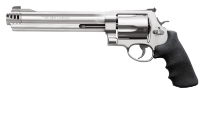 Smith &amp; Wesson 163460 Model 460 XVR 460 S&amp;W Mag 8.38&quot; Threaded Stainless Steel Barrel &amp; 5rd Cylinder, Satin Stainless Steel X-Frame, Two Muzzle Brakes, Removable Interchangeable Compensator